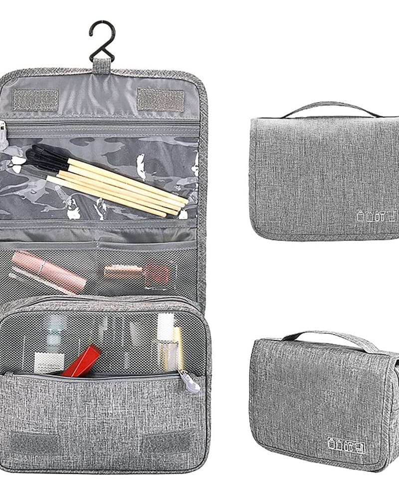 Hanging toiletry bag